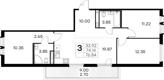 Купить многокомнатную квартиру в ЖК GloraХ Парголово в Санкт-Петербурге. Вариант № 4807162, 0, площадь -  квм, цена 17059999 рублей