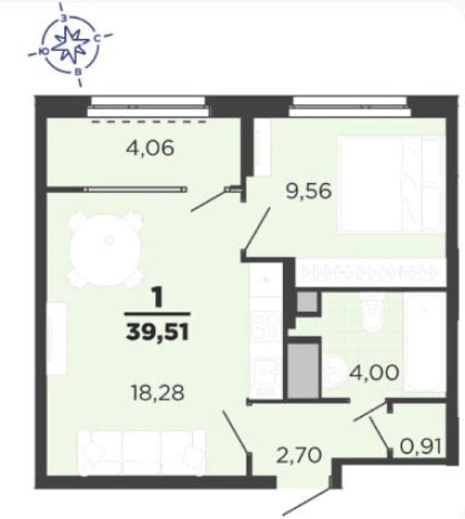 Купить однокомнатную квартиру в новостройках в районе Солотча в Рязани. Вариант № 2890494, 0, площадь - квм, цена 4900000 рублей