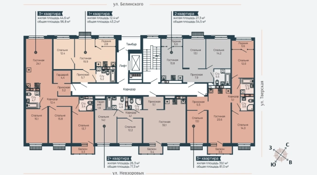 Купить квартиру в ЖК Клубный Дом "Резиденция" в Нижнем Новгороде. Вариант № 85492, 1, площадь -  квм, цена 20436000 рублей