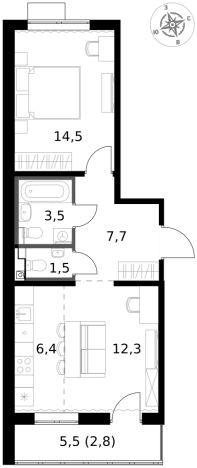 Купить квартиру в ЖК 1-й Южный в Видном. Вариант № 9807479, 0, площадь -  квм, цена 14819410 рублей