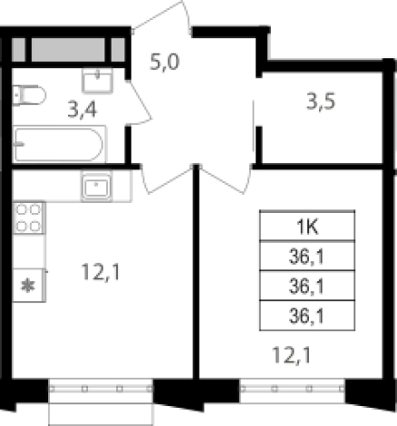 Купить квартиру на улице Михалковская в Москве. Вариант № 3590734, 0, площадь - квм, цена 14776380 рублей