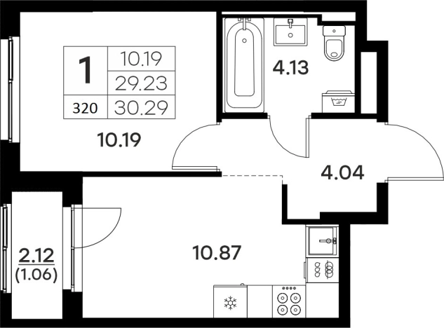 Купить однокомнатную квартиру в ЖК Glorax Октябрьский в Владимире. Вариант № 133953, 1, площадь -  квм, цена 4929999 рублей