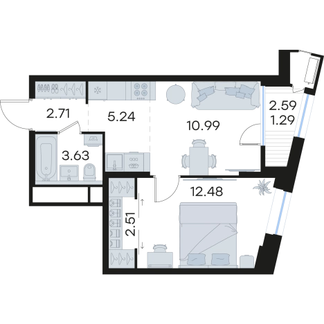 Купить квартиру в ЖК Glorax Черниговская в Нижнем Новгороде. Вариант № 9336596, 0, площадь -  квм, цена 13972971 рублей