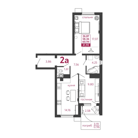 Купить квартиру в новостройках в ЖК Жилой комплекс "Илмари" в Пензе. Вариант № 120271, 0, площадь -  квм, цена 5447200 рублей
