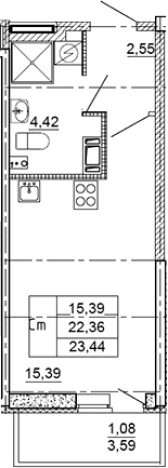 Купить квартиру в ЖК Рубеж в Ленинградской области. Вариант № 7603418, 0, площадь -  квм, цена 3678200 рублей