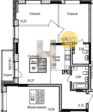 Купить двухкомнатную квартиру в ЖК Сказка в Ижевске. Вариант № 71627, 0, площадь -  квм, цена 5053700 рублей