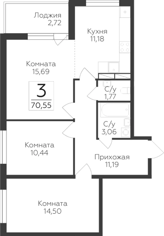Купить квартиру в ЖК Финский квартал в Ленинградской области. Вариант № 9630315, 0, площадь -  квм, цена 8756031 рублей