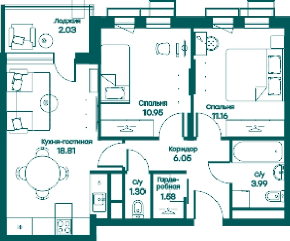Купить трехкомнатную квартиру в Одинцове. Вариант № 99368, 0, площадь -  квм, цена 10171870 рублей