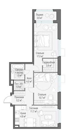 Купить квартиру в ЖК Новое Медведково в Мытищах. Вариант № 91919, 0, площадь -  квм, цена 19990000 рублей