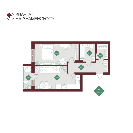 Купить квартиру в ЖК Квартал на Знаменского в Тобольске. Вариант № 162829, 0, площадь -  квм, цена 7080000 рублей