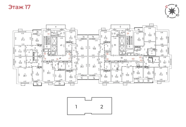 Купить квартиру на вторичке на улице Автомобильный проезд в Москве. Вариант № 10667861, 2, площадь - квм, цена 22556000 рублей
