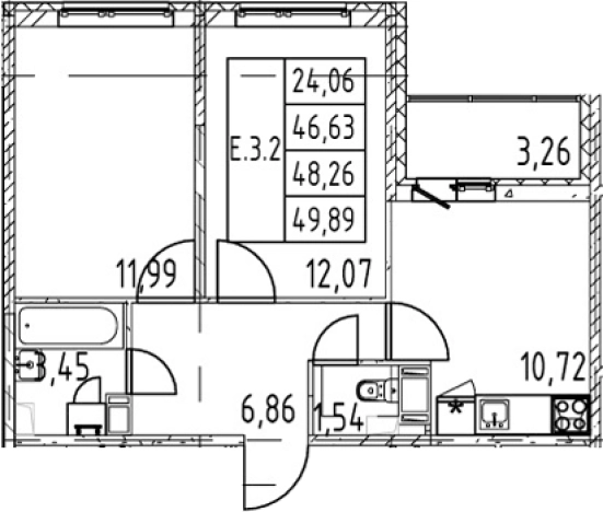 Купить двухкомнатную квартиру в новостройках в ЖК Полис ЛАВрики в Мурине. Вариант № 7267571, 0, площадь -  квм, цена 9066888 рублей