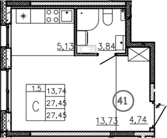 Купить Студию в ЖК Аннино Сити в Ленинградской области. Вариант № 6228146, 0, площадь -  квм, цена 3538500 рублей