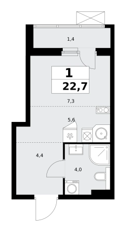Купить квартиру на улице проспект Куприна в Москве. Вариант № 99606, 0, площадь -  квм, цена 9977331 рублей