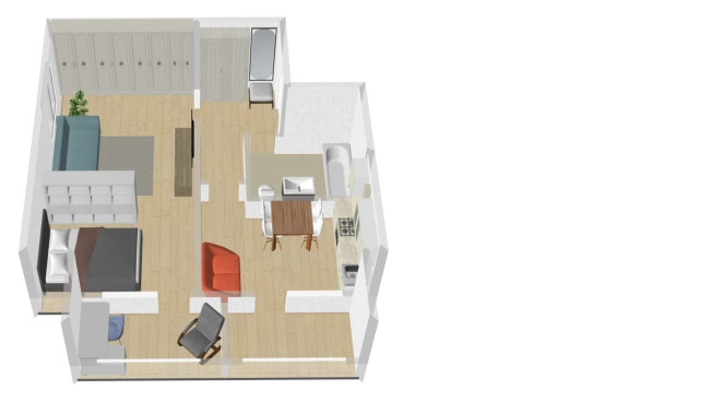 Купить однокомнатную квартиру в районе Железнодорожный в Рязани. Вариант № 1271746, 17, площадь -  квм, цена 3800000 рублей