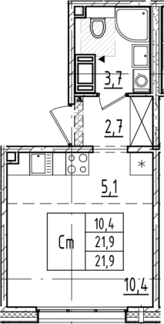 Купить Студию в новостройках в ЖК Большая Охта в Санкт-Петербурге. Вариант № 6244237, 0, площадь -  квм, цена 7985178 рублей
