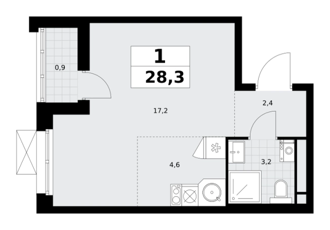 Купить квартиру у метро Аэропорт Внуково в Москве. Вариант № 2206837, 0, площадь -  квм, цена 9220989 рублей