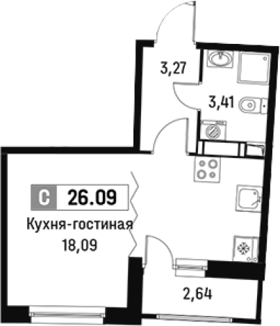Купить Студию в новостройках в Мурине. Вариант № 6213188, 0, площадь -  квм, цена 5081582 рублей