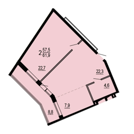 Купить двухкомнатную квартиру в ЖК «Изумрудный» в Владивостоке. Вариант № 9821631, 0, площадь -  квм, цена 12430670 рублей