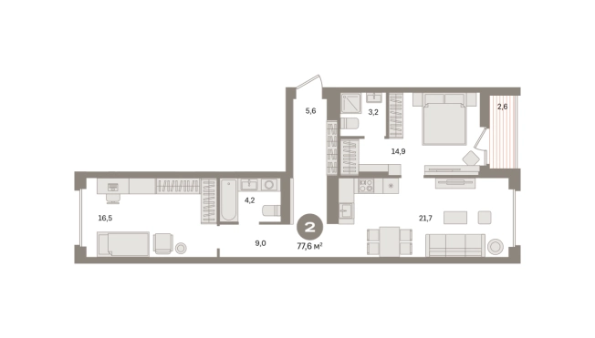 Купить двухкомнатную квартиру у метро Домодедовская в Видном. Вариант № 8538476, 0, площадь -  квм, цена 13700000 рублей