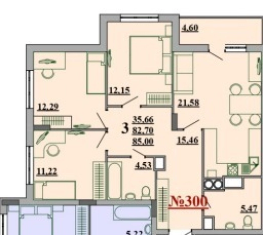 Купить квартиру в новостройках в ЖК "ЧКАЛОВ" в Рязани. Вариант № 4113, 0, площадь -  квм, цена 8330000 рублей