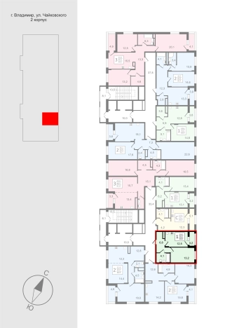 Купить однокомнатную квартиру в новостройках в Владимирской области. Вариант № 150631, 1, площадь -  квм, цена 5890400 рублей