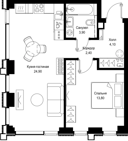Купить квартиру в новостройках в ЖК Cityzen в Москве. Вариант № 10443583, 0, площадь -  квм, цена 23243940 рублей