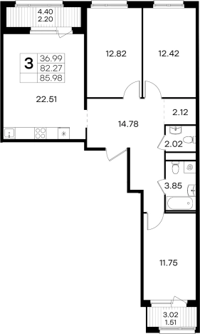 Купить многокомнатную квартиру в ЖК GloraХ Парголово в Санкт-Петербурге. Вариант № 4807028, 0, площадь -  квм, цена 19409999 рублей