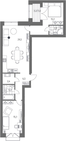 Купить трехкомнатную квартиру в ЖК Наука в Санкт-Петербурге. Вариант № 6897709, 0, площадь -  квм, цена 24296000 рублей