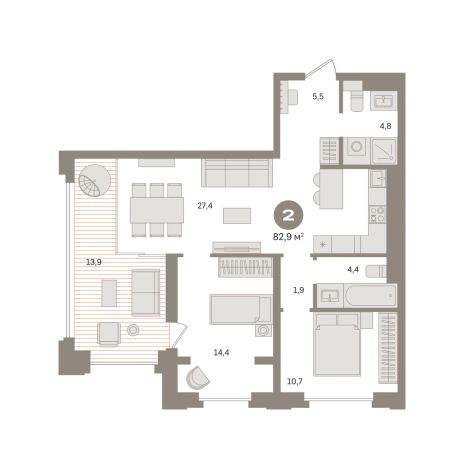 Купить двухкомнатную квартиру у метро Фонвизинская в Москве. Вариант № 8625156, 0, площадь -  квм, цена 33850000 рублей