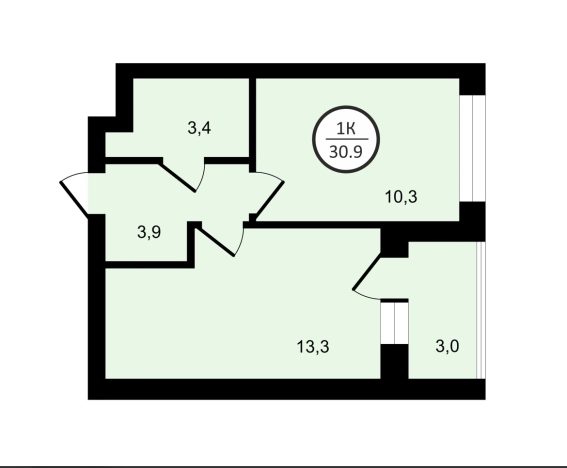 Купить однокомнатную квартиру в Ленинградской области. Вариант № 32558, 5, площадь -  квм, цена 7299000 рублей