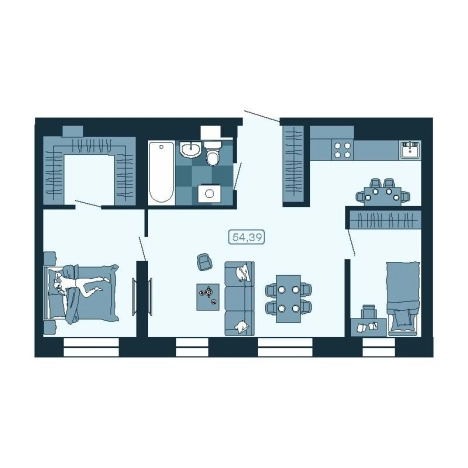 Купить трехкомнатную квартиру в районе Первомайский в Владивостоке. Вариант № 5460243, 0, площадь -  квм, цена 9469299 рублей