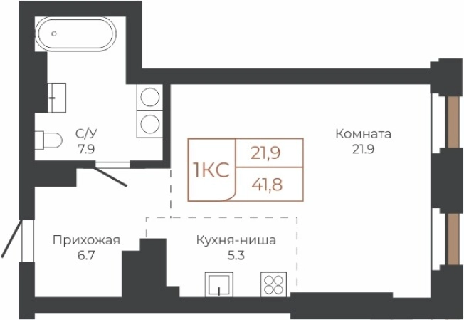 Купить квартиру в Барнауле. Вариант № 6841307, 0, площадь -  квм, цена 12145932 рублей