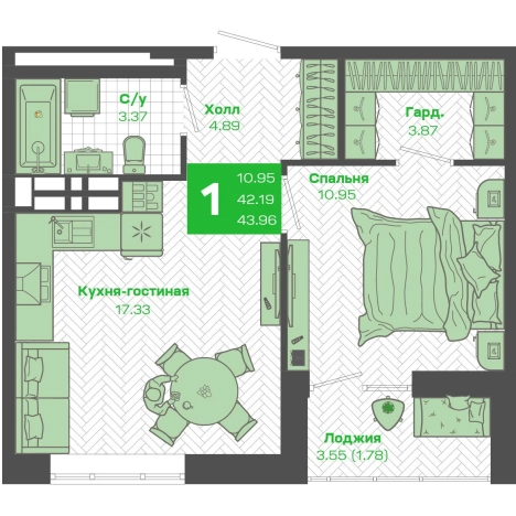 Купить однокомнатную квартиру на вторичке на улице Берёзовая в Приморском крае. Вариант № 6059148, 0, площадь -  квм, цена 8200000 рублей