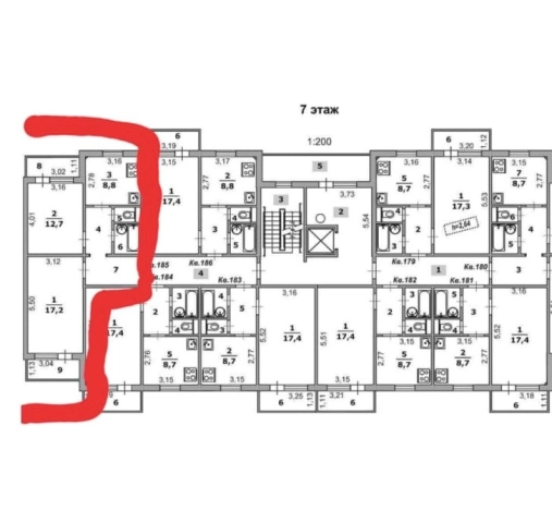 . Вариант № 6911620, 16, площадь - 51.4 квм, цена 5850000 рублей
