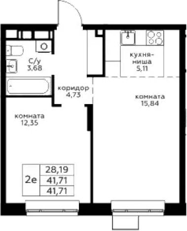 Купить двухкомнатную квартиру в Микрорайоне Новое Павлино, Балашиха в Балашихе. Вариант № 91137, 0, площадь -  квм, цена 7039344 рублей