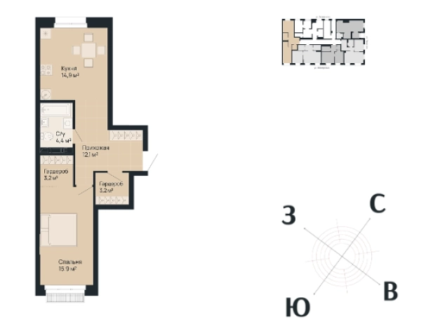 Купить квартиру в ЖК Клубный Дом "Резиденция" в Нижнем Новгороде. Вариант № 97681, 0, площадь -  квм, цена 15959812 рублей