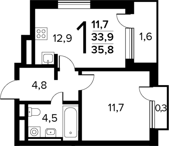 Купить квартиру у метро Новомосковская в Москве. Вариант № 169383, 0, площадь -  квм, цена 10338000 рублей