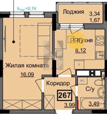 Купить однокомнатную квартиру в новостройках на улице Парковая в Ижевске. Вариант № 73743, 0, площадь - квм, цена 3010000 рублей