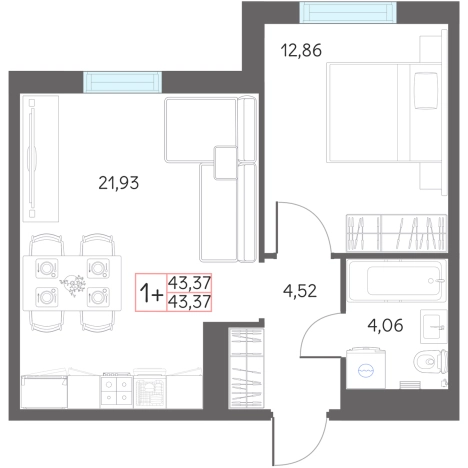 Купить квартиру в новостройках в Тобольске. Вариант № 159531, 0, площадь -  квм, цена 4800000 рублей