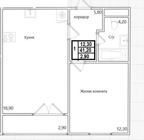 Купить однокомнатную квартиру в новостройках в Калужской области. Вариант № 126617, 0, площадь -  квм, цена 7938000 рублей