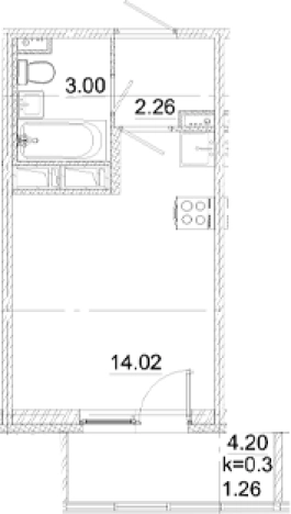 Купить Студию в новостройках в ЖК Аэросити в Санкт-Петербурге. Вариант № 8999494, 0, площадь -  квм, цена 4251780 рублей