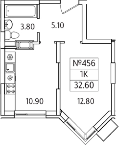 Купить квартиру в ЖК Видный Берег 2.0 в Московской области. Вариант № 129278, 0, площадь -  квм, цена 5362411 рублей