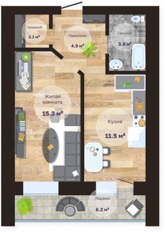 Купить однокомнатную квартиру на улице Строителей в Чите. Вариант № 158781, 0, площадь -  квм, цена 7752000 рублей