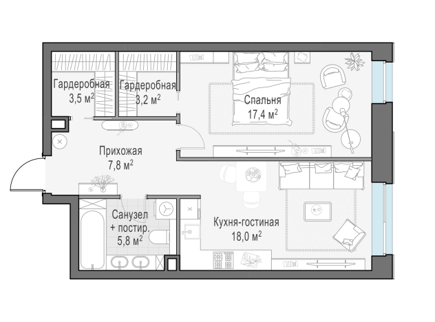 Купить квартиру в ЖК FORIVER в Москве. Вариант № 87454, 0, площадь -  квм, цена 43150000 рублей