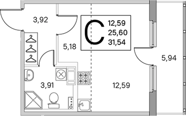 Купить Студию в новостройках у метро Проспект Ветеранов в Санкт-Петербурге. Вариант № 6866159, 0, площадь -  квм, цена 6330880 рублей