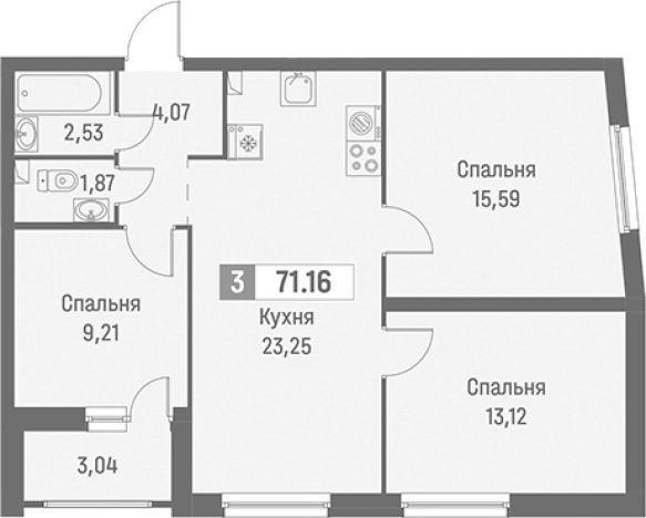 Купить многокомнатную квартиру на улице Курляндская в Санкт-Петербурге. Вариант № 9099734, 0, площадь -  квм, цена 14328164 рублей
