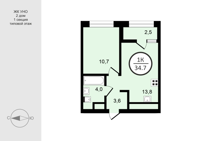 Купить однокомнатную квартиру в новостройках в Владимирской области. Вариант № 556126, 0, площадь -  квм, цена 6251400 рублей