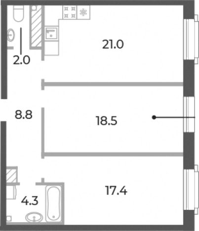 Купить трехкомнатную квартиру в новостройках у метро Крестовский остров в Санкт-Петербурге. Вариант № 5254591, 0, площадь -  квм, цена 44894360 рублей