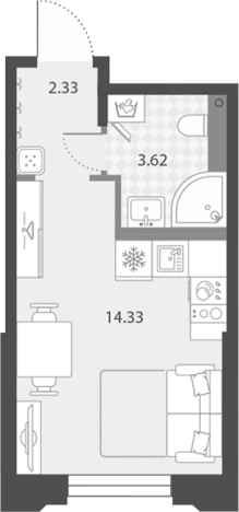 Купить Студию в новостройках в районе Невский в Санкт-Петербурге. Вариант № 7851147, 0, площадь - квм, цена 7083256 рублей